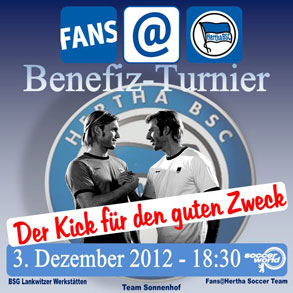 fans@hertha Benefiz-Turnier, 3. Dezember 2012, Soccerworld in Berlin-Marienfelde